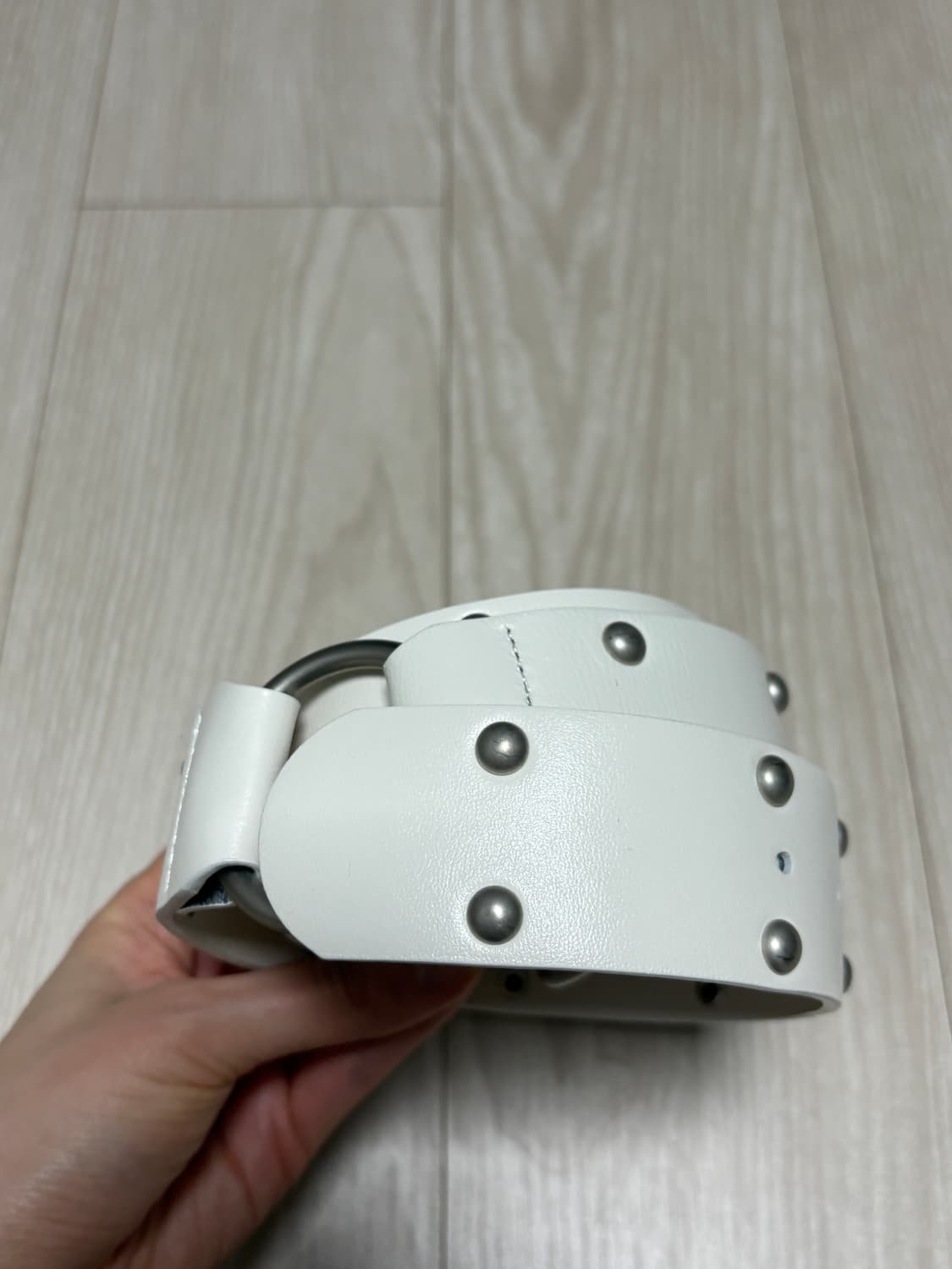 세릭 two ring rivet white 벨트 화이트 상품이미지5