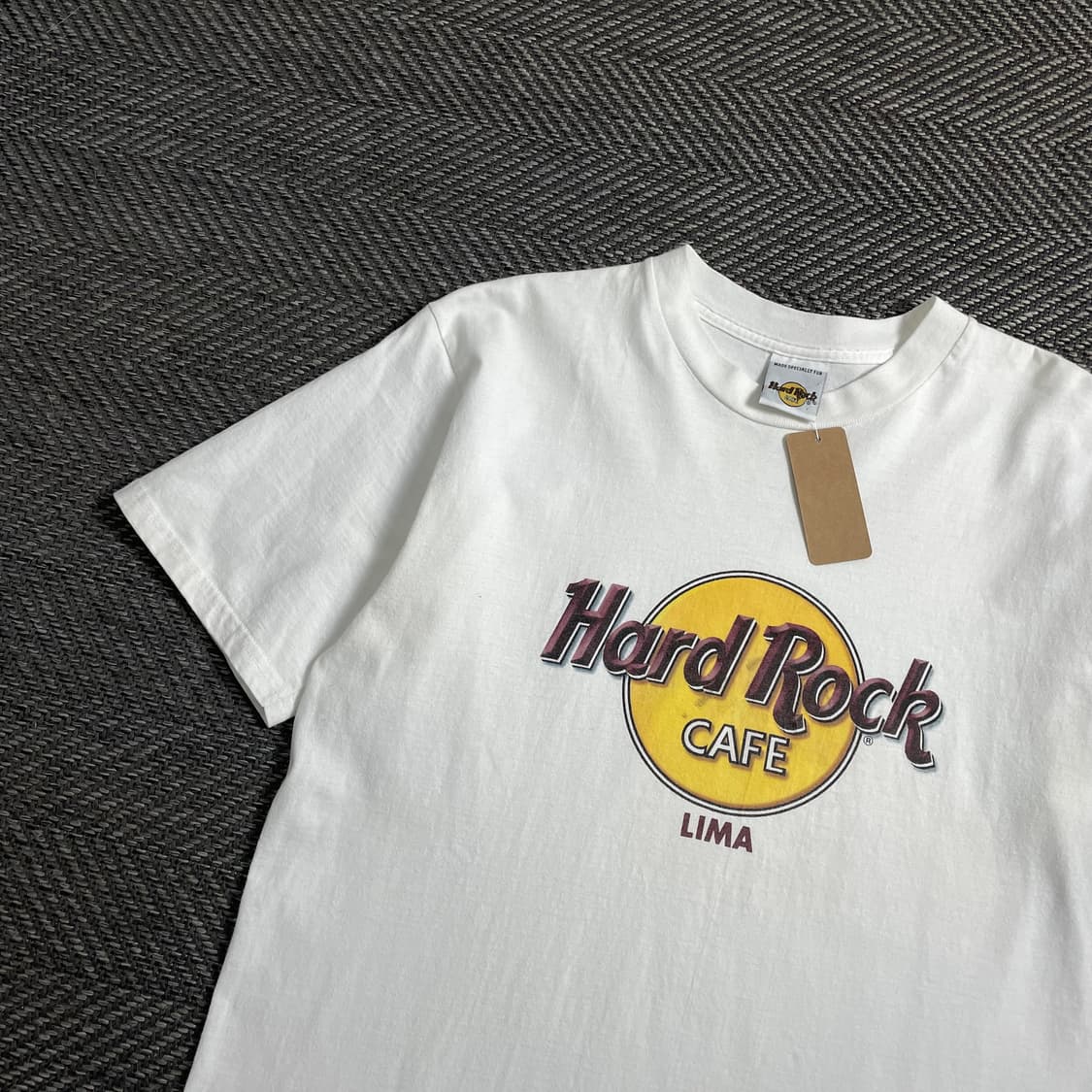 00s 하드락카페 프린팅 화이트 반팔 티셔츠o 4389 상품이미지3