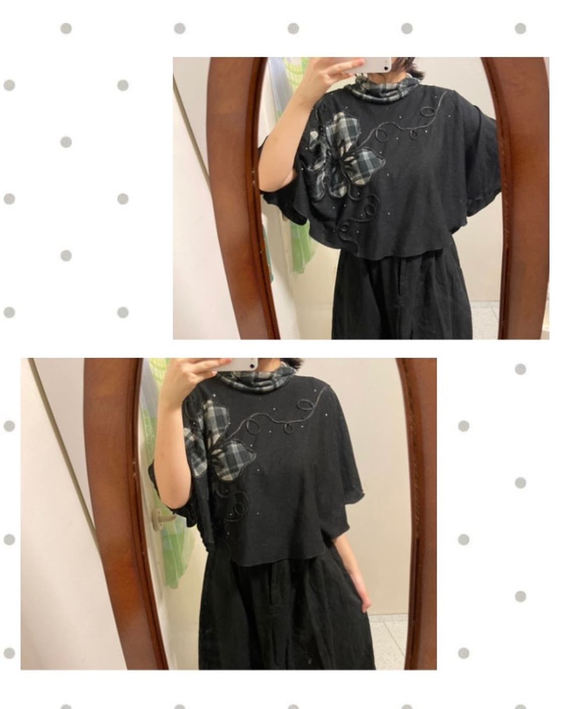 사와코 블랙 케이프 상품이미지2