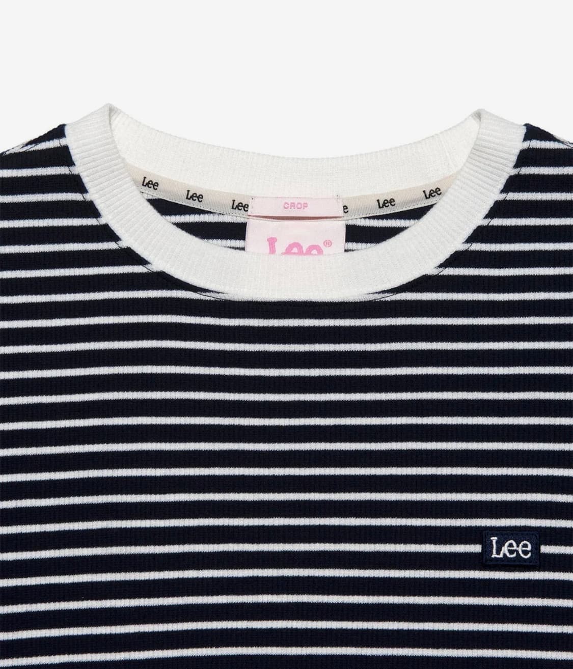 리 lee 우먼 스트라이프 긴팔 티셔츠 네이비 상품이미지3