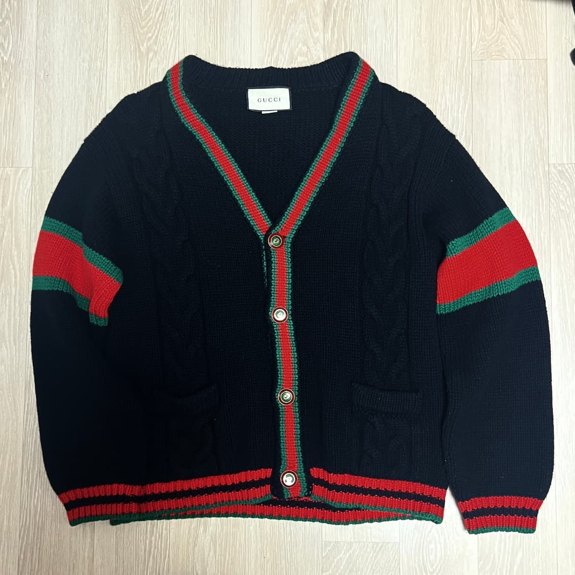 구찌 오버사이즈 케이블 니트 가디건 M 상품이미지1