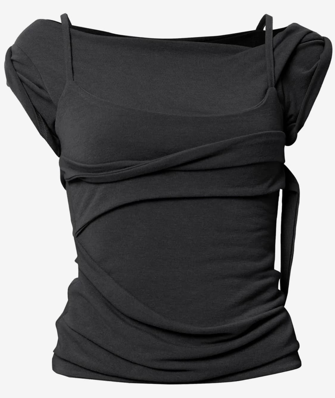 플레어업 Layered Bustier T-Shirt (FL-108_Bla 상품이미지1