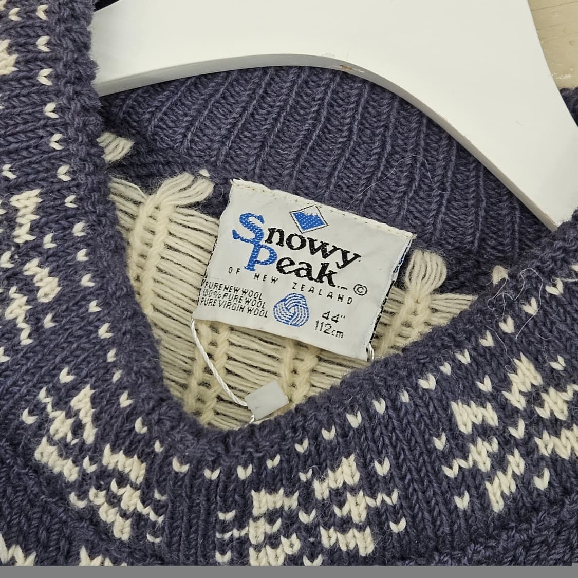 90's snowy peak 스노위픽 빈티지 니트 스웨터 뉴질랜드산 L 상품이미지5