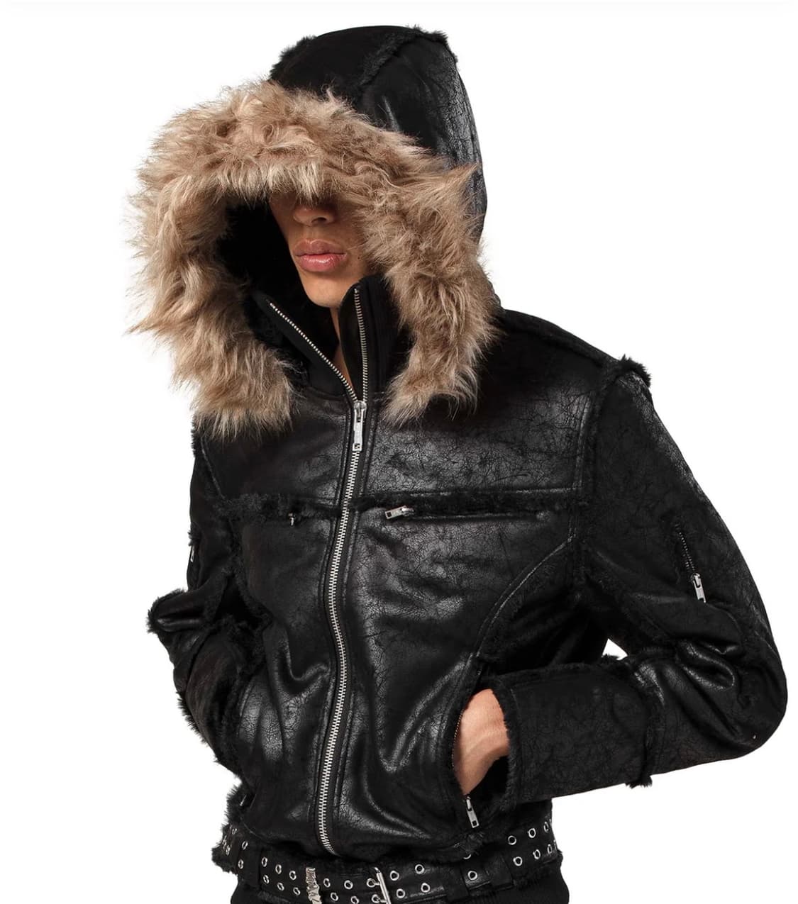 racer worldwide 레이서 월드와이드 블랙 쉽스킨 자켓 xl 상품이미지2