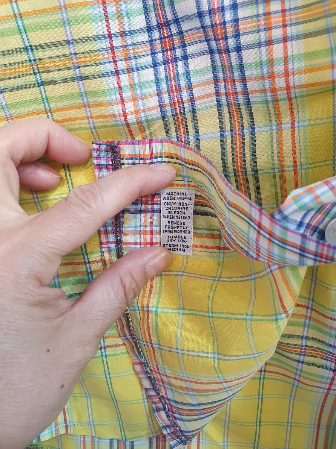 랄프로렌의 클래식핏 체크 반팔셔츠 상품이미지5