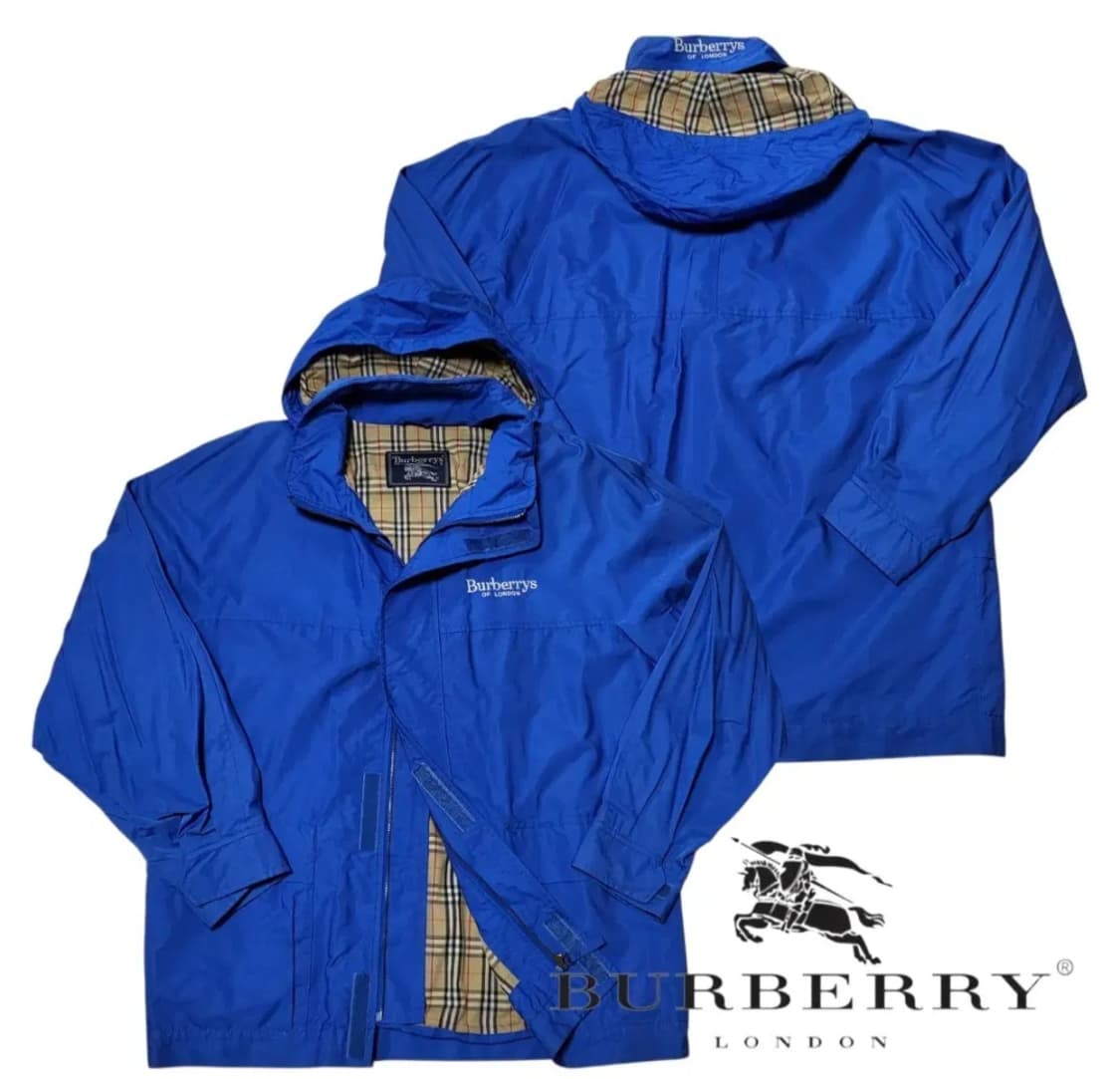 (실측 XL) 80s 버버리아카이브 바람막이 버버리폴리쉘 버버리코트 상품이미지1
