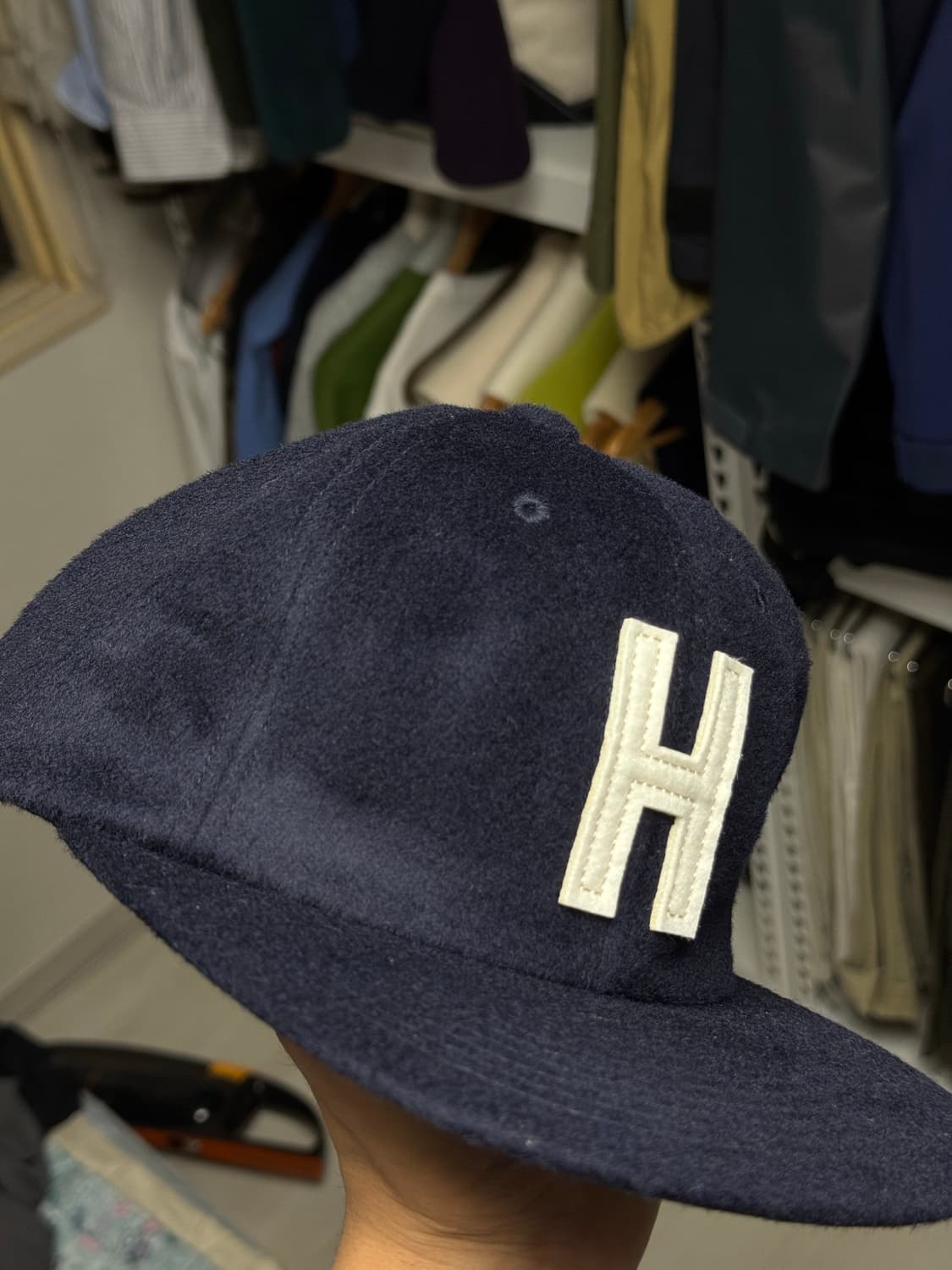 처칠롬퍼 H - 6 PANNEL WOOL CAP NAVY 상품이미지3