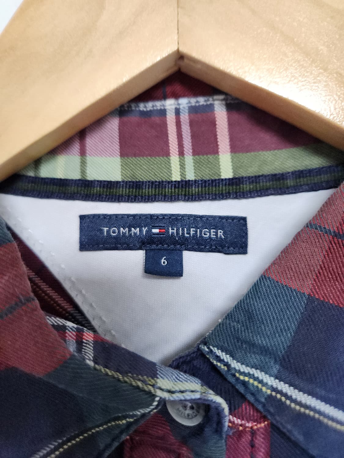 타미힐피거Tommy 체크 셔츠 L - S114 상품이미지4