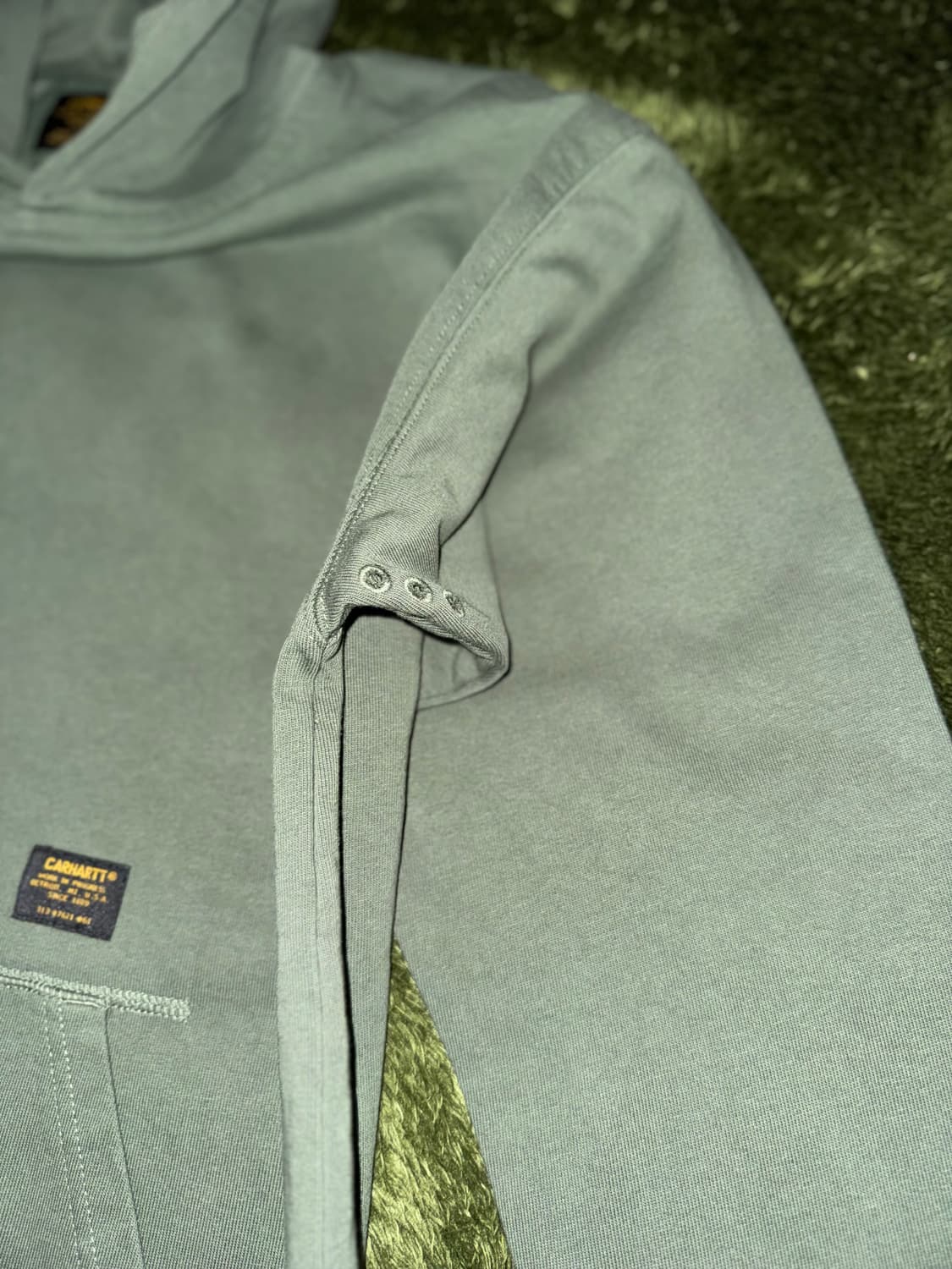 [S] 칼하트 WIP 밀리터리 테이프 후디 후드티 올리브 상품이미지4