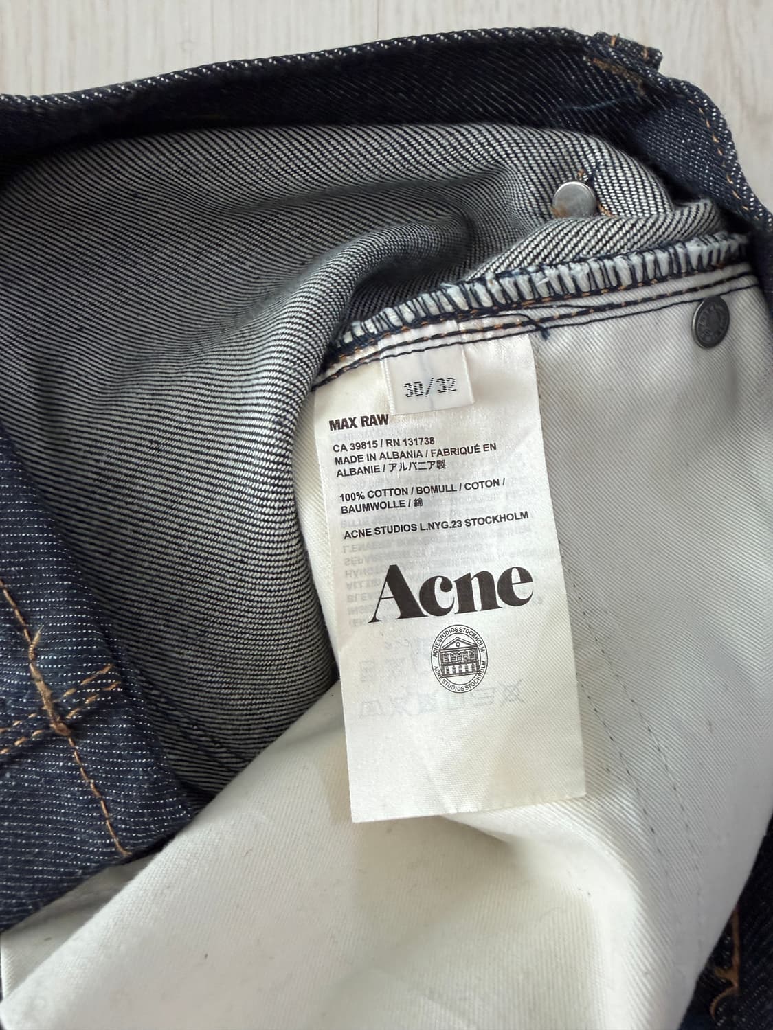 아크네 생지 데님 30/32 상품이미지3