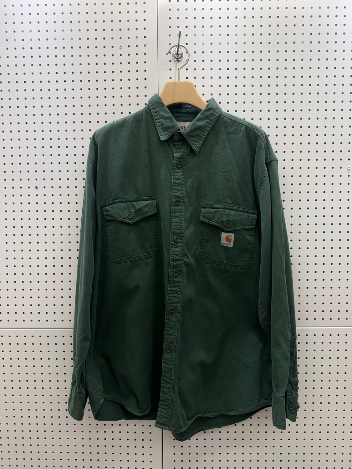 칼하트 그린 투포켓 워크 셔츠 U576 상품이미지2