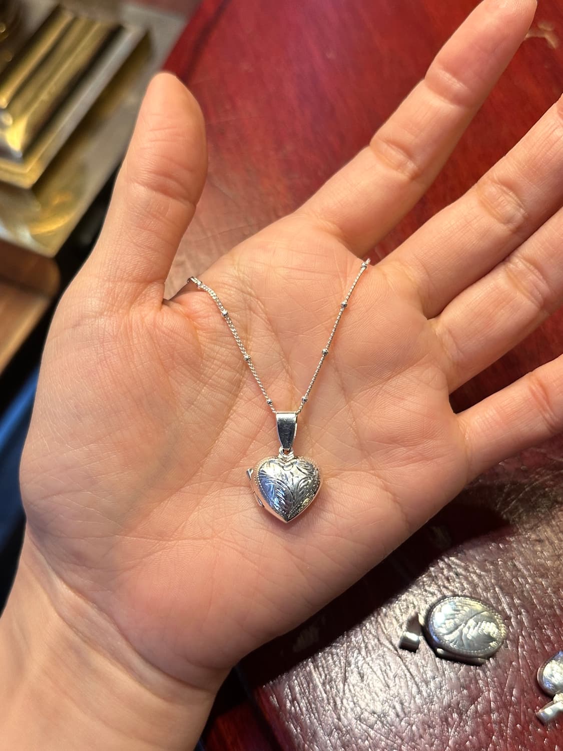 Heart locket 925silver necklace 상품이미지1