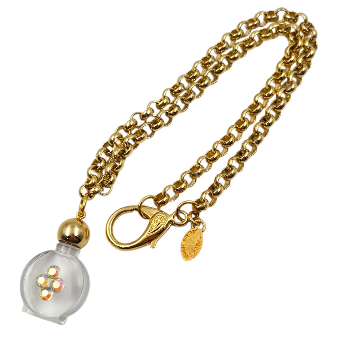 90s 프랑스 빈티지 크리스탈 퍼퓸 보틀 목걸이 상품이미지2