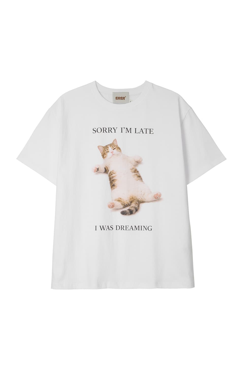 ERER Oversized Dreaming Cat Graphic T-Sh 상품이미지2