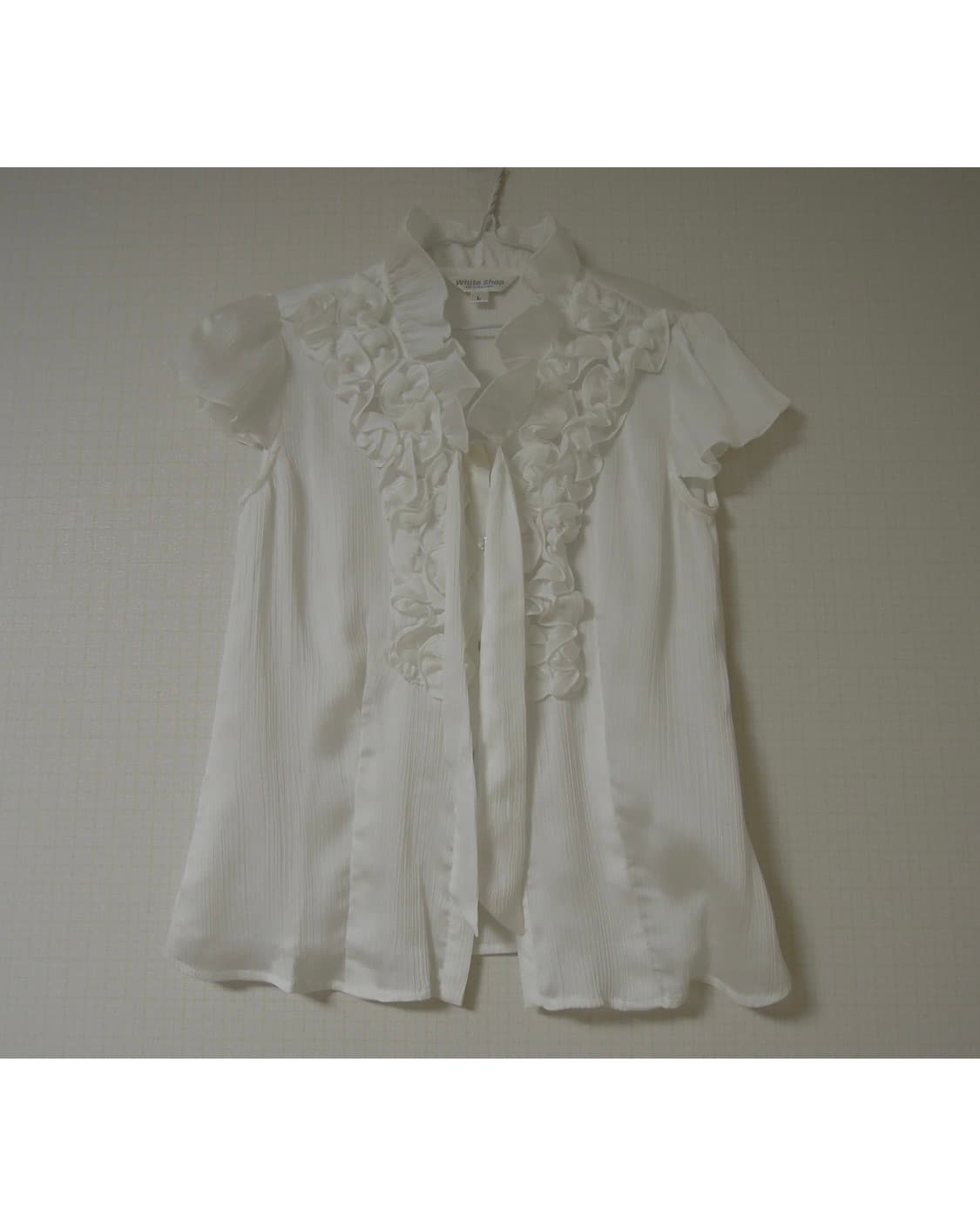 히메갸루 하구미 모리 페어리 프릴 리본 블라우스 탑 일본 빈티지 상품이미지4