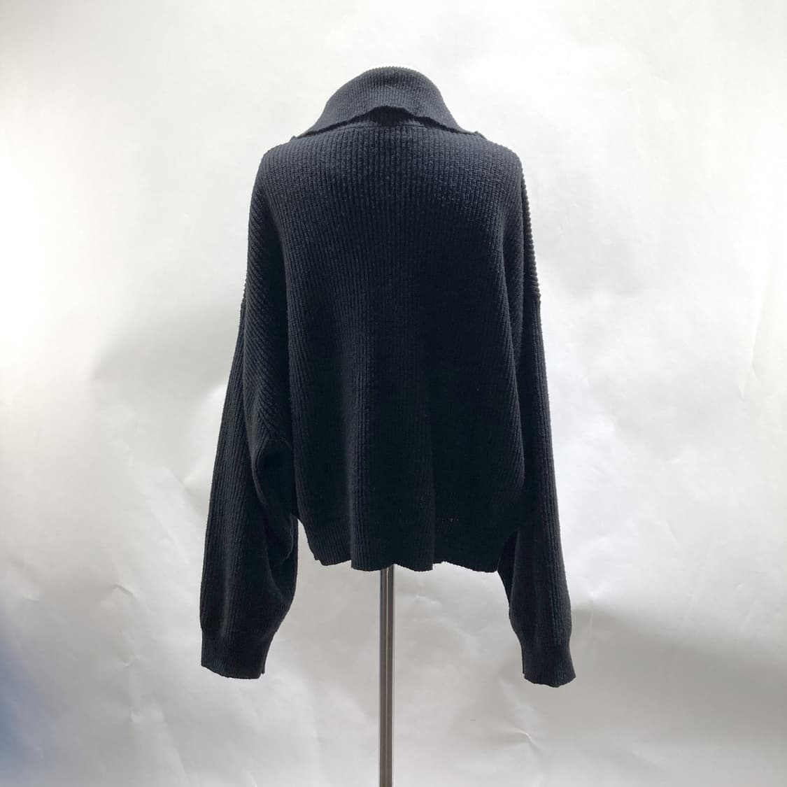 어반드레스 여성루즈핏니트집업 블랙 F 상품이미지3