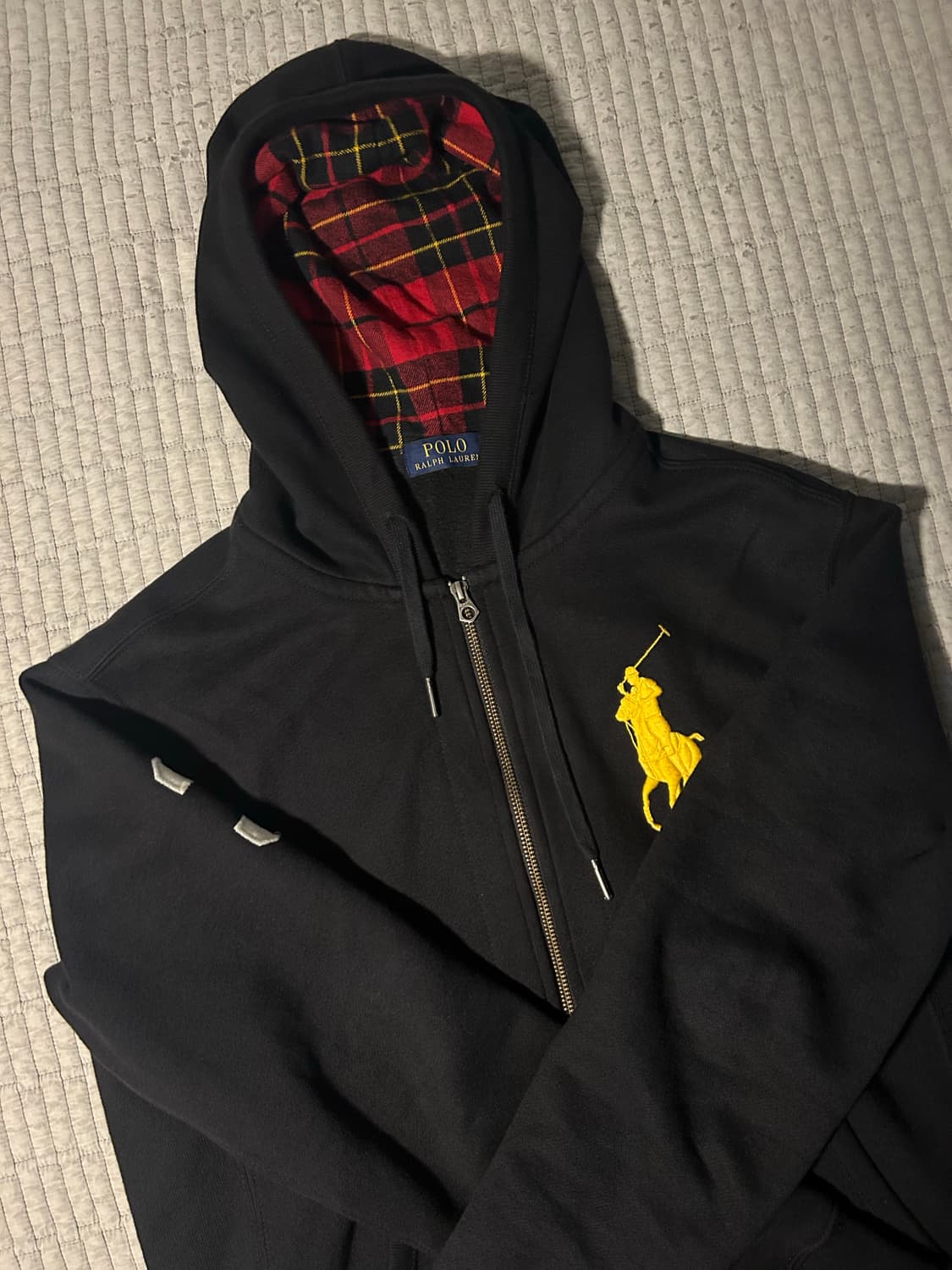 폴로 빅포니 체크 후드집업 상품이미지1