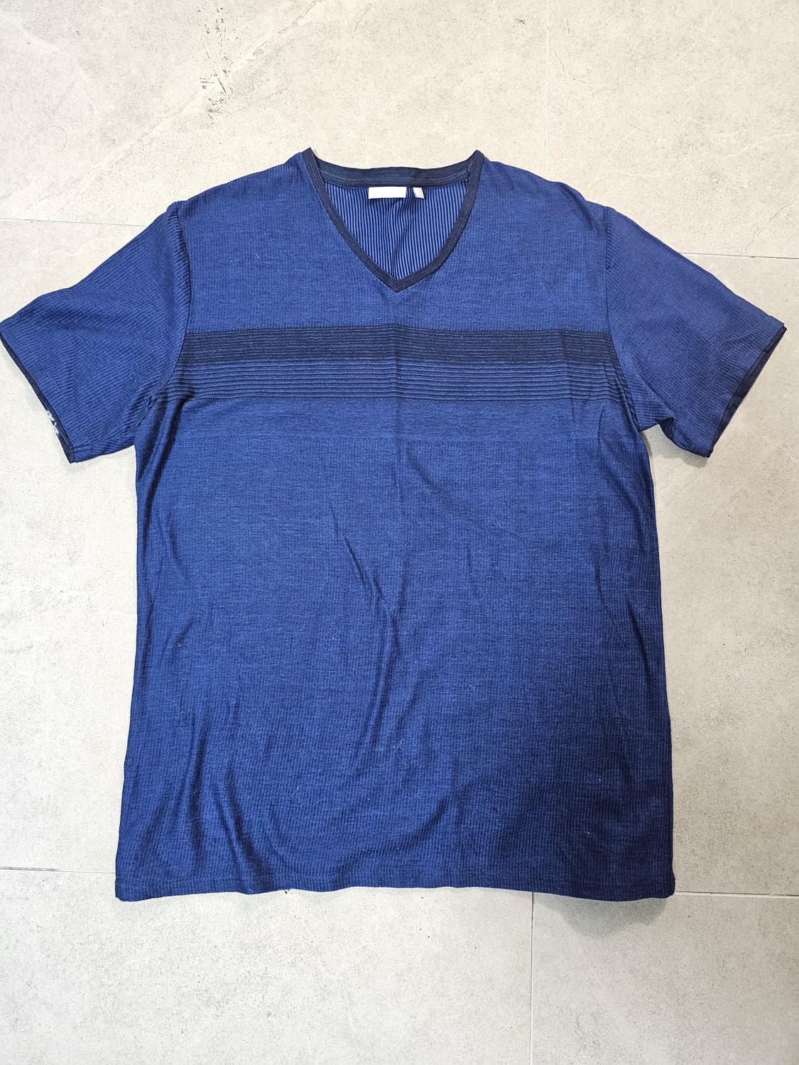 Calvin Klein V넥 블루 반팔 티셔츠 L 상품이미지2