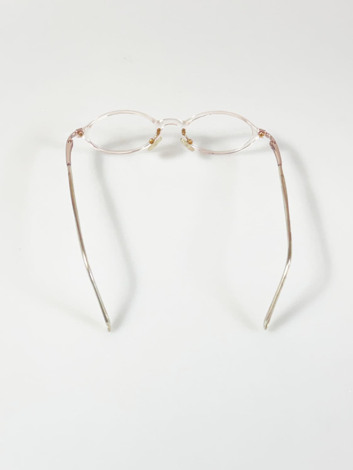 90s Legend 클리어 뿔테 오벌 프레임 빈티지 안경 상품이미지5