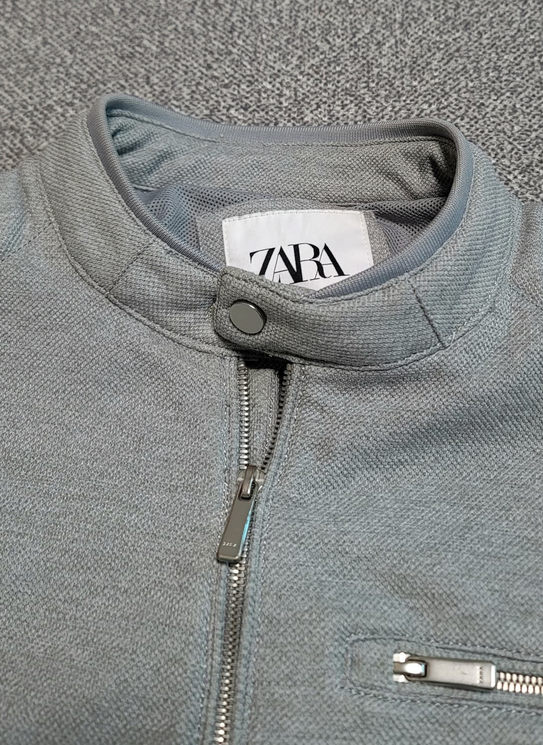 자라 남성 라이더 자켓 L 회색 상품이미지3