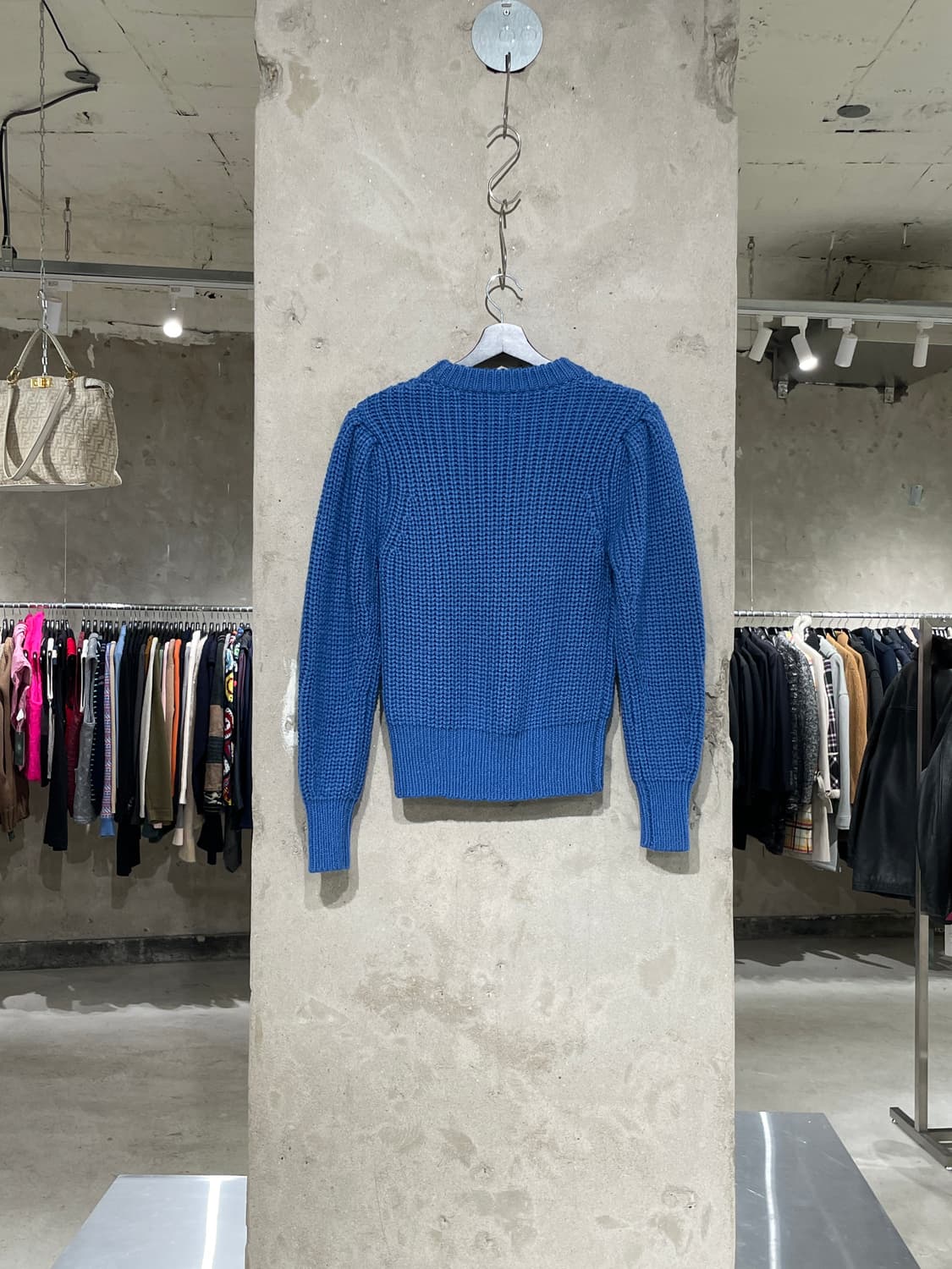 이자벨 마랑 에뚜왈 블루 퍼프 슬리브 메리노 울 스웨터 상품이미지6