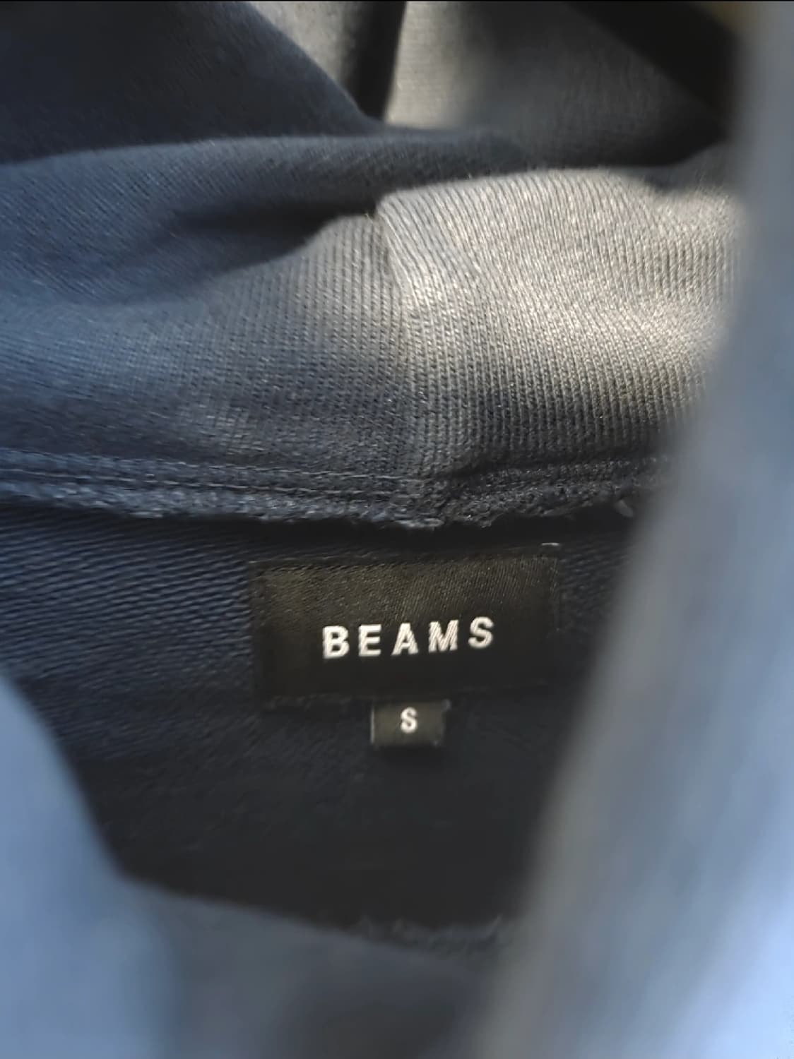 빔즈 beams 네이비 후드티 맨투맨 S 상품이미지4