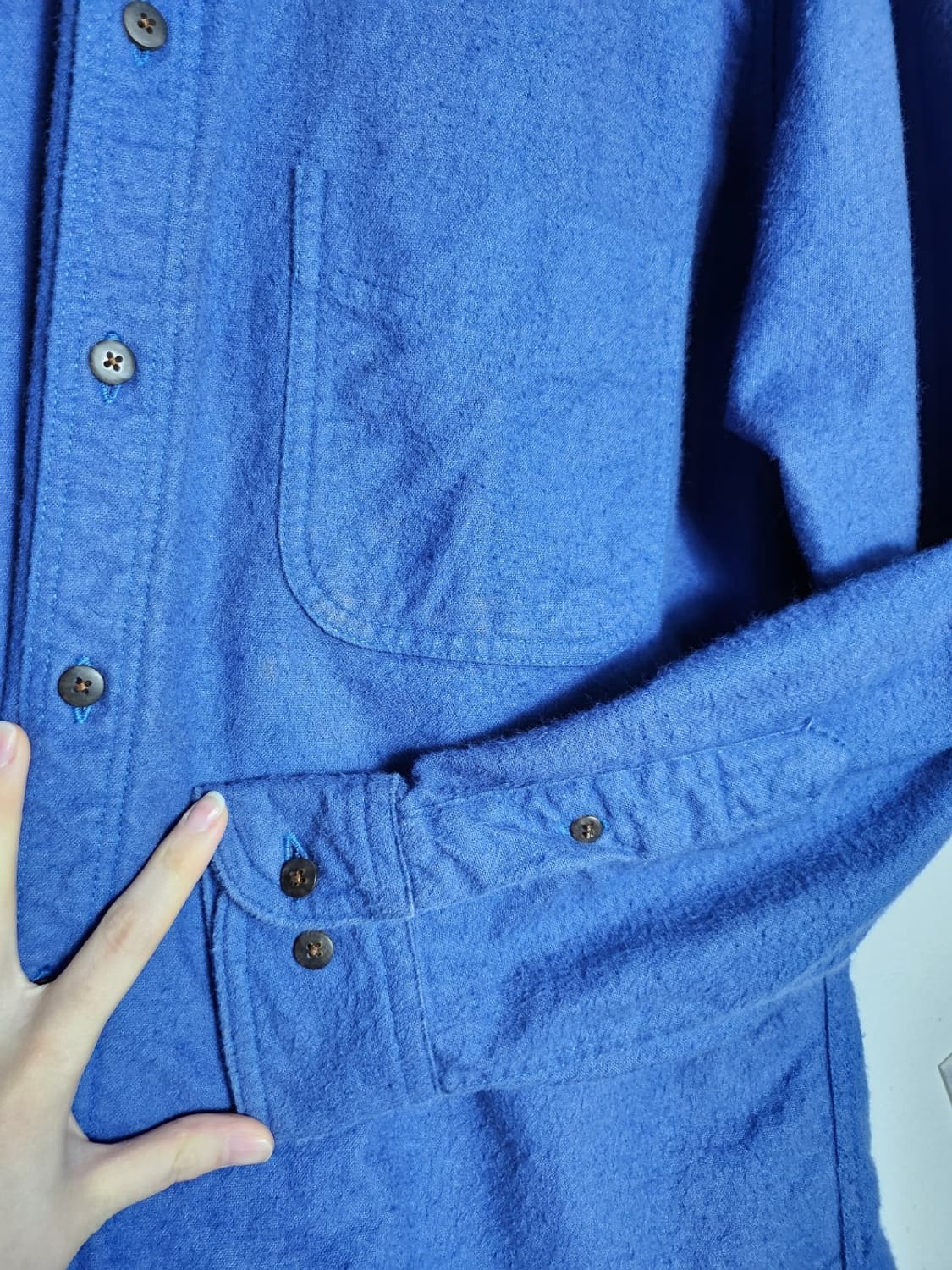 울리치 블루 코튼 셔츠 상품이미지4