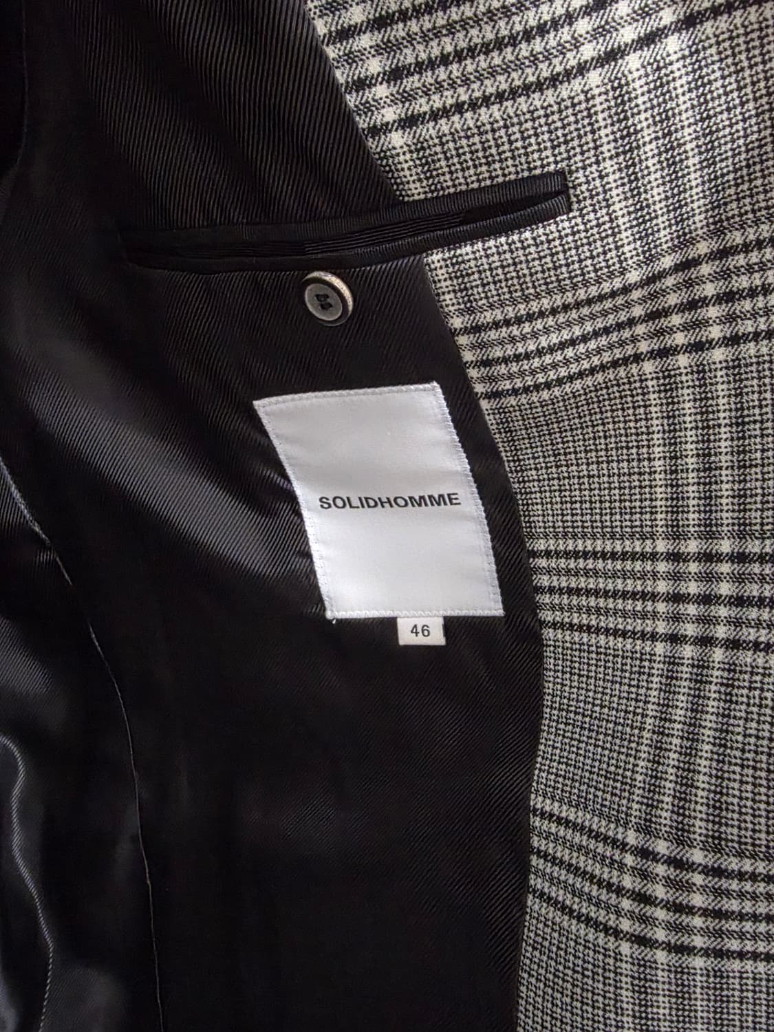 솔리드옴므 오버핏 체크 자켓 (46, 100-105) 상품이미지2