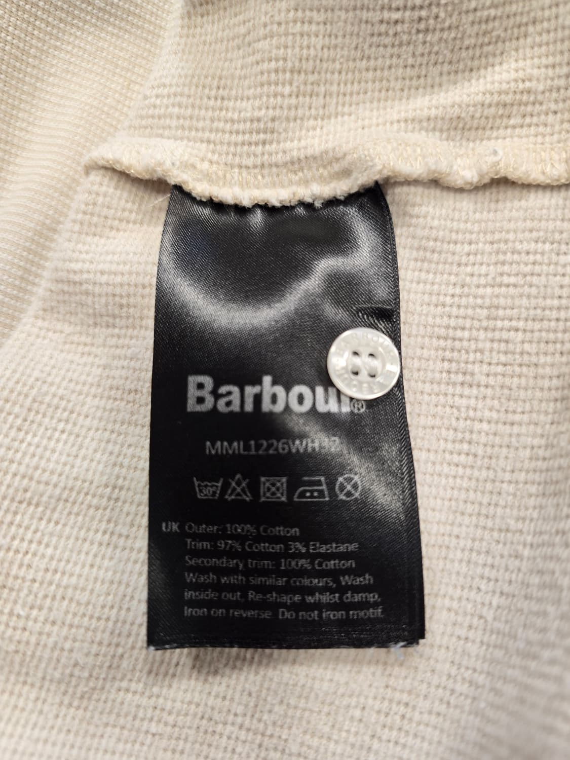 바버 헨리넥 긴팔 기모 티셔츠 XL(105) 상품이미지7