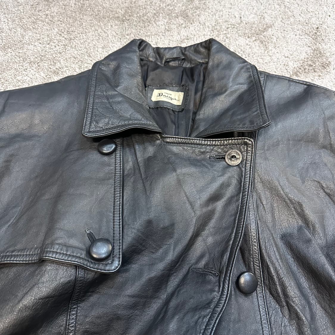 SONCEUR Daiya 소가죽 트렌치 코트 자켓M-L 상품이미지4