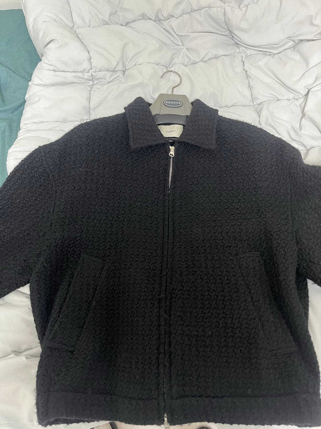 아모멘토 트위드 집업 블루종 상품이미지8