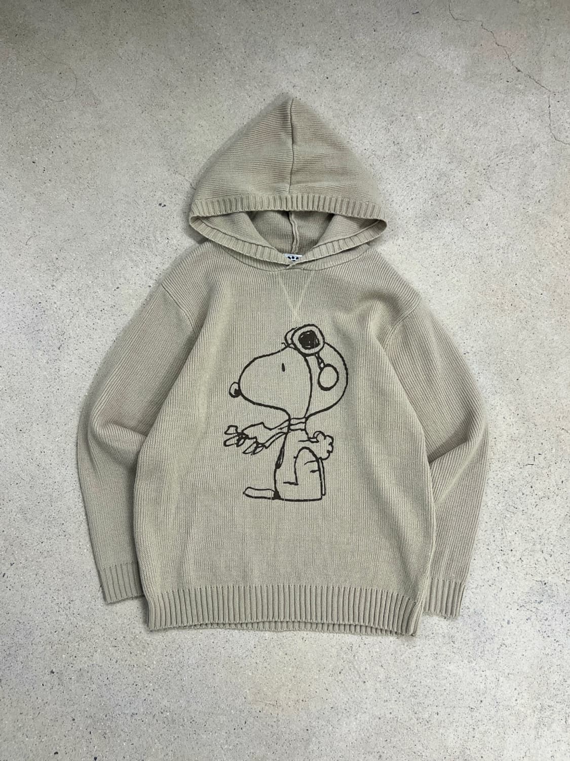 피너츠 스누피 빅로고 후드 니트 상품이미지1