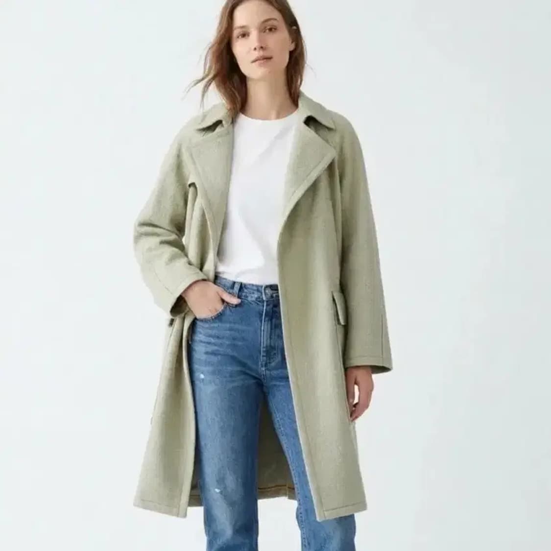 타임(TIME) 린넨 혼방 오버핏 로브 코트 ~66 상품이미지1