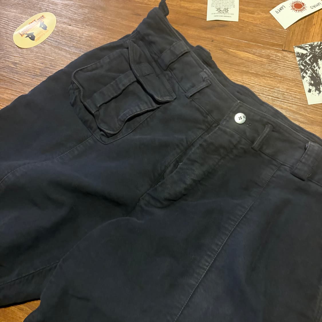 Armani straight heavy cotton wide pants 상품이미지4