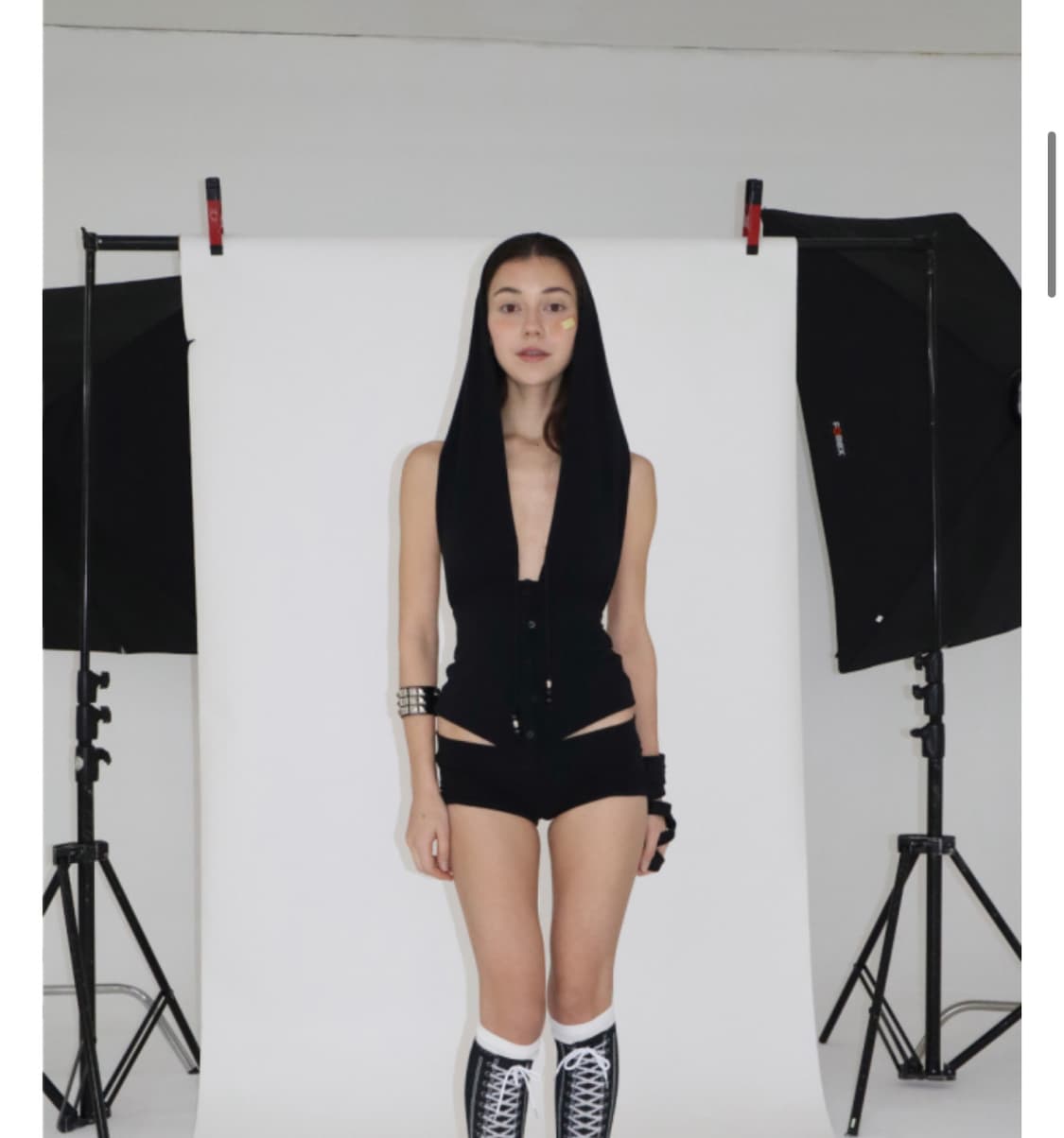 Bnfrom 비즈 드레이프 후드 탑 상품이미지2