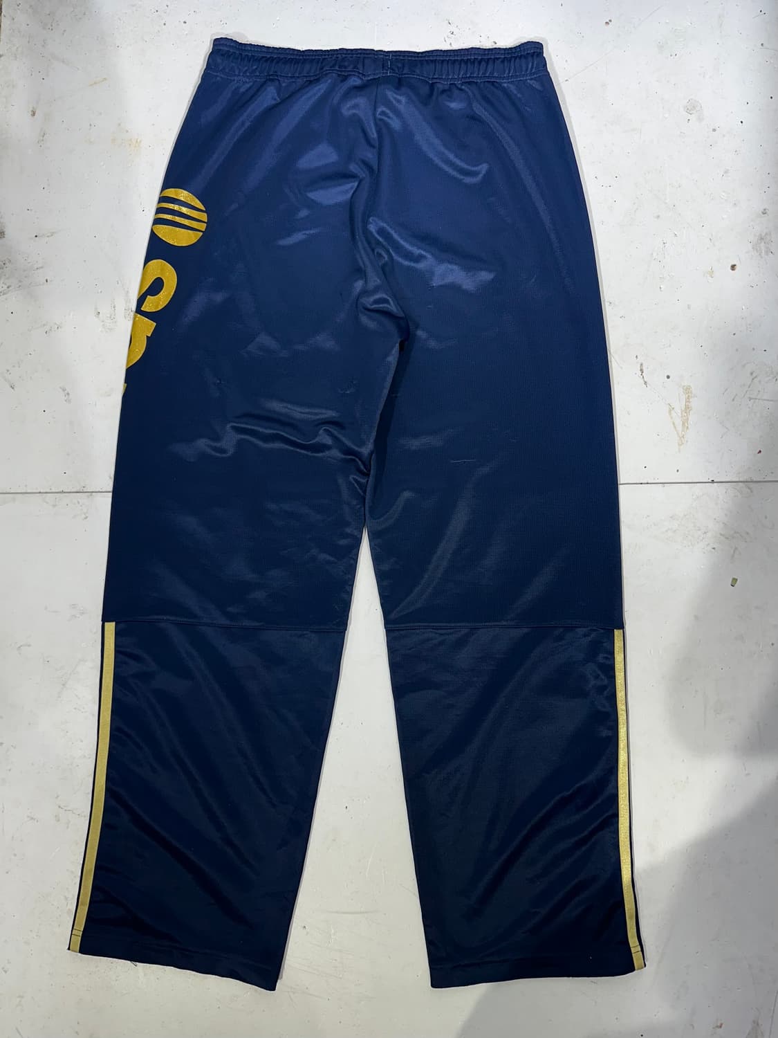 아디다스 네이비 와이드 스펠아웃 골드 삼선 트레이닝 추리닝 바지 M 상품이미지5