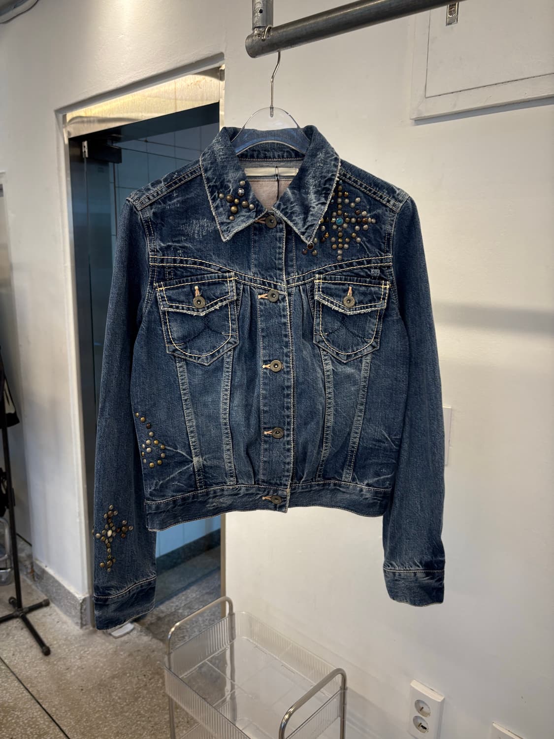 Stud point denim jk 상품이미지1