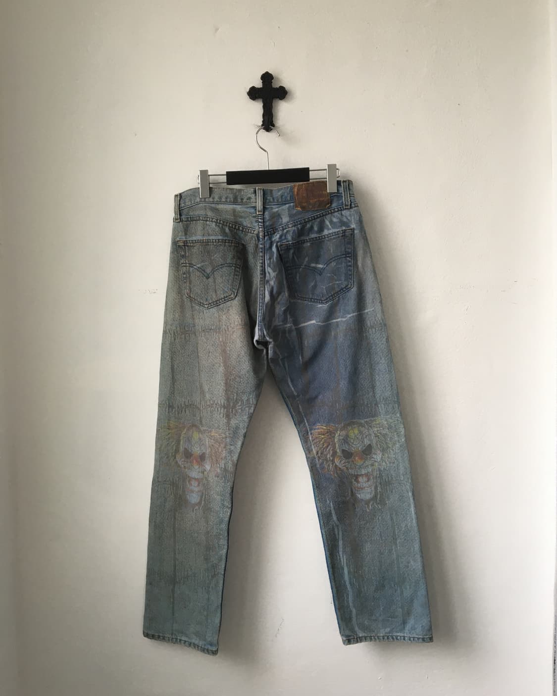 Graphic printing rework denim pants 상품이미지5