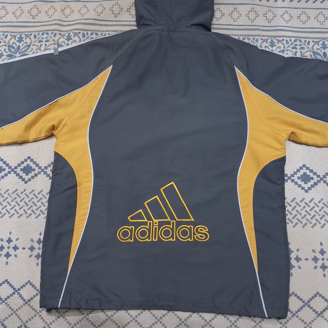 아디다스 태권도 00s 그레이 옐로우 배색 삼선 히든지퍼 바람막이 상품이미지10