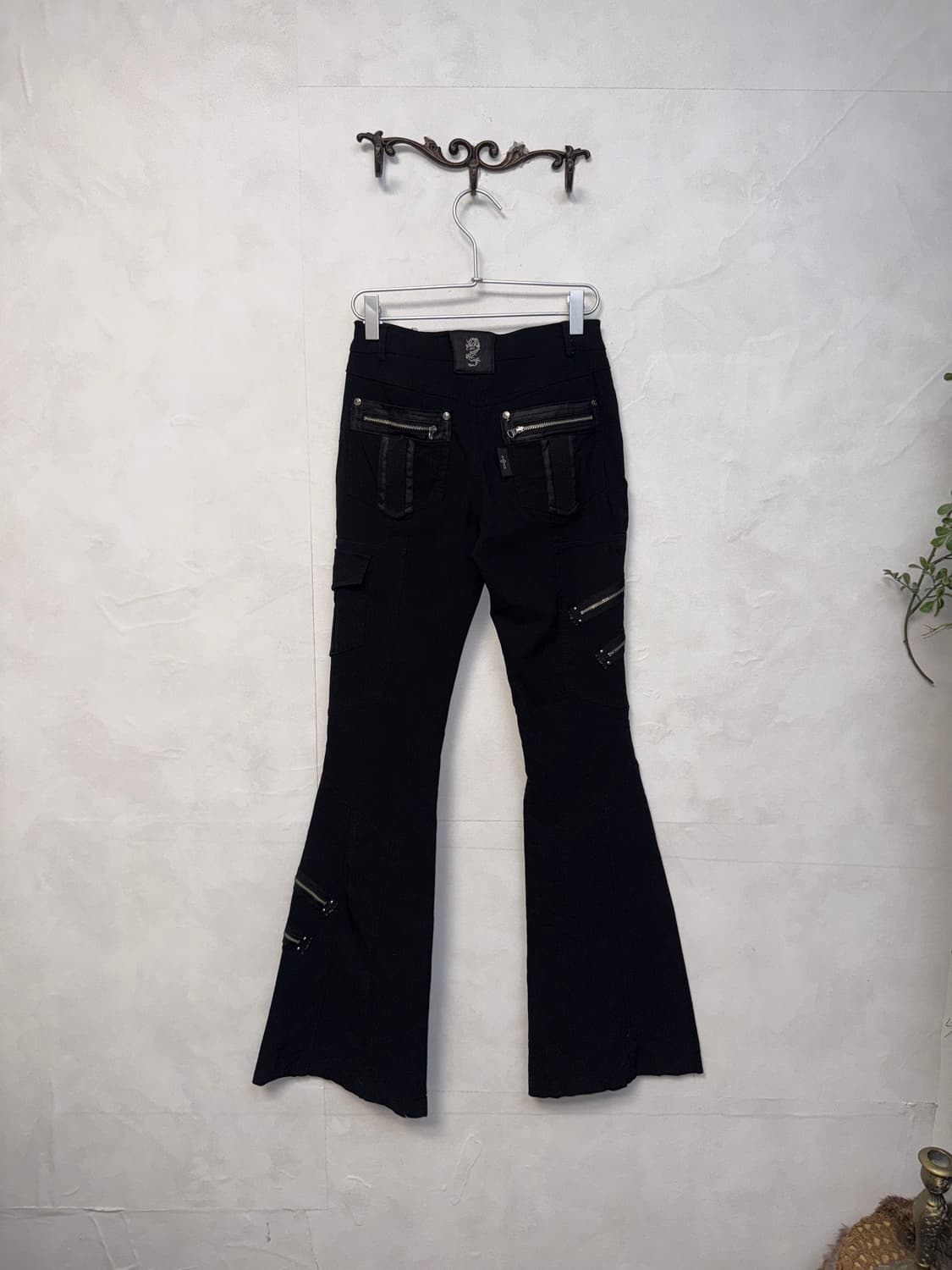 Ozz Croce black zipper bootscut pants 상품이미지5