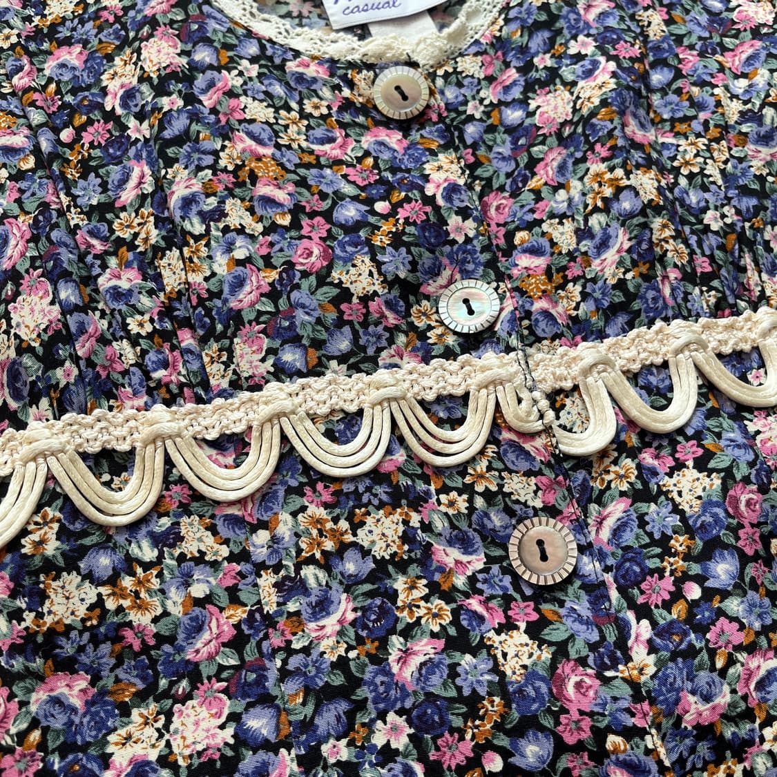 빈티지 플라워 점프수트 사로펫 모리걸 아오이 유우 상품이미지3