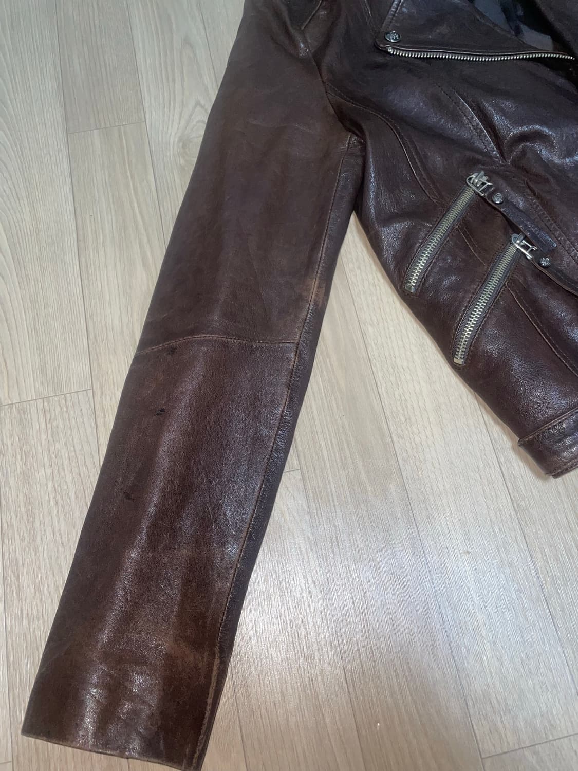 빈티지 라이더자켓 가죽자켓 오네갸루 브이계 그런지 펑크 상품이미지4