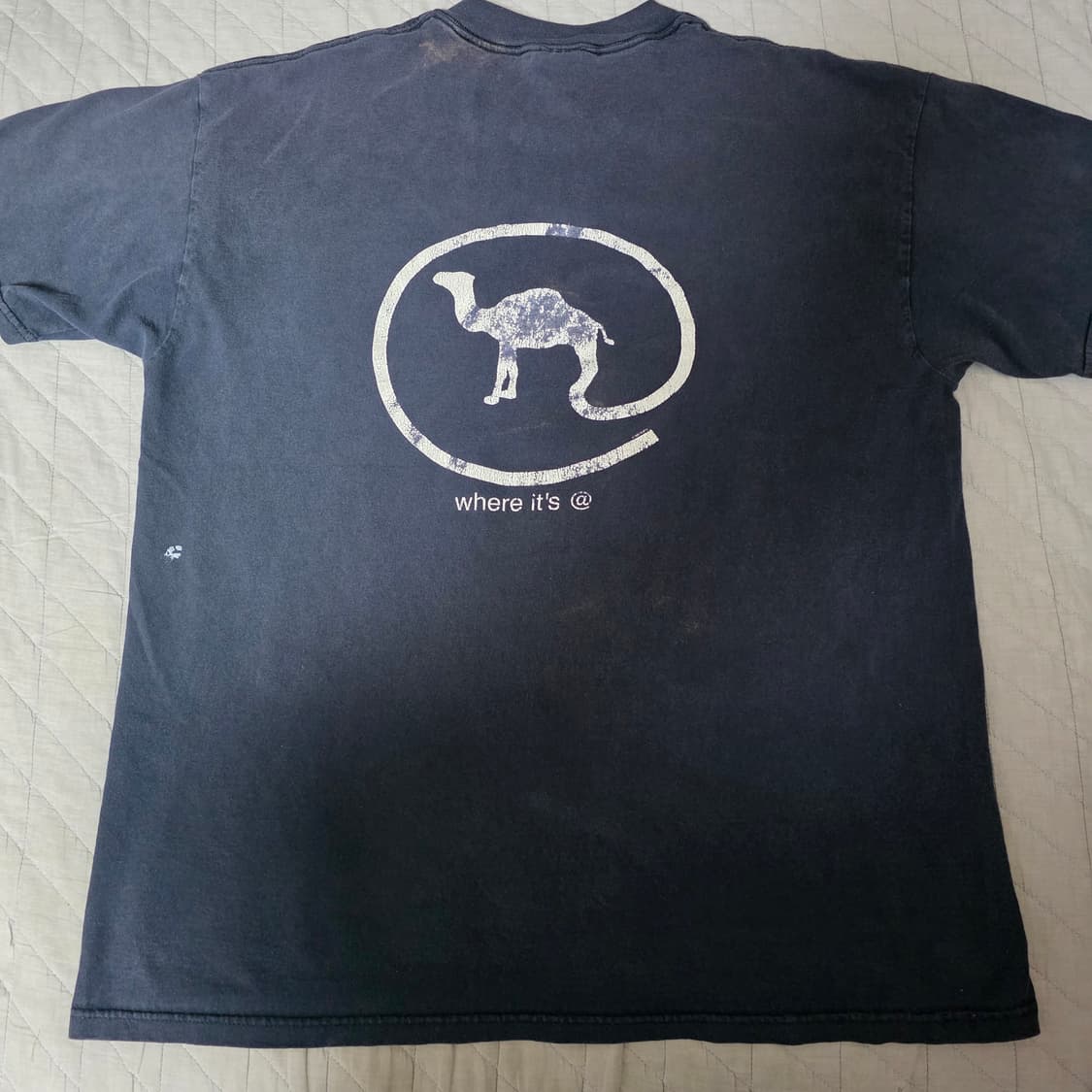 [XL] 90s 카멜 where it's@ 빈티지 티셔츠 ver. 블리칭 상품이미지1