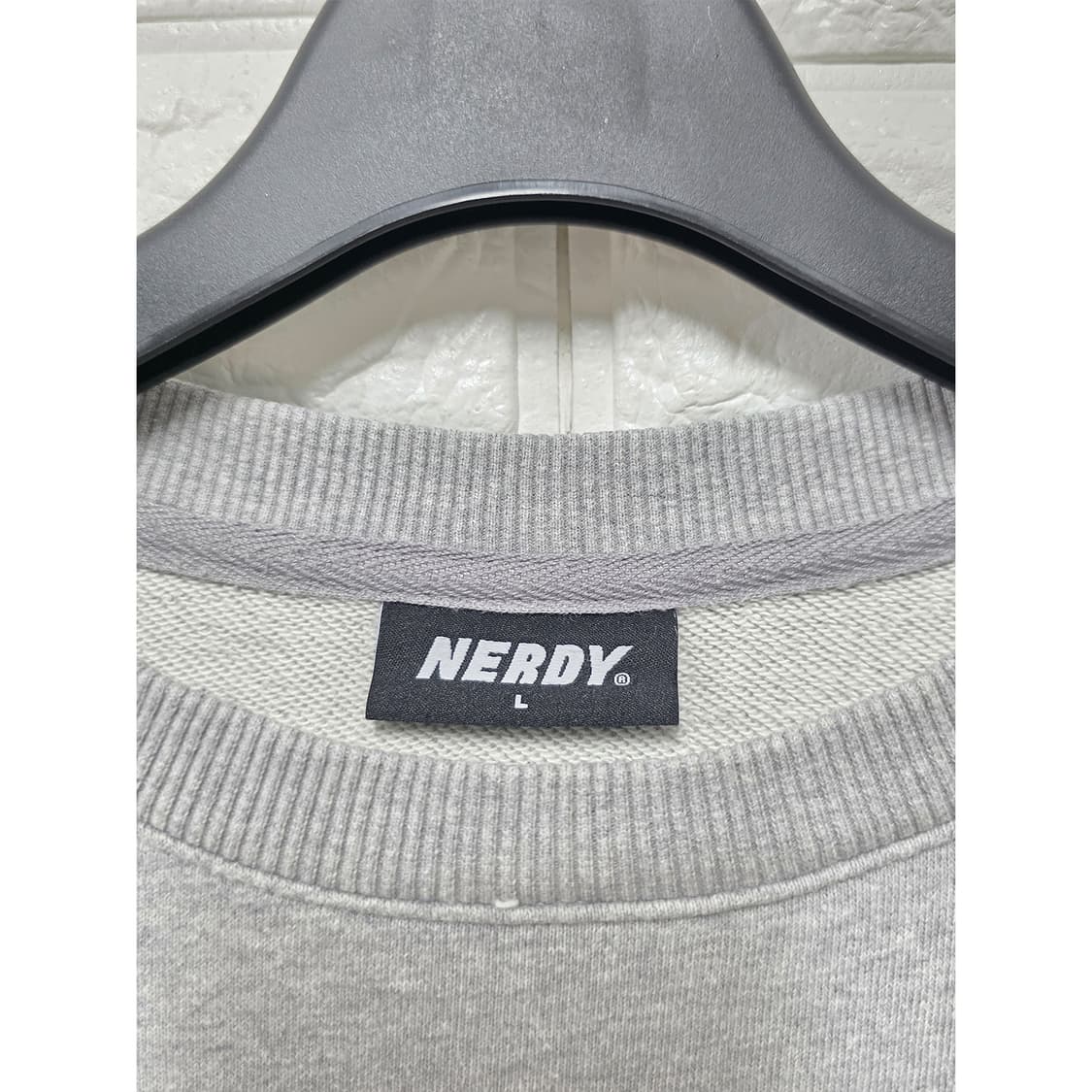 택포) 널디 NERDY 맨투맨 L 회색 상품이미지2