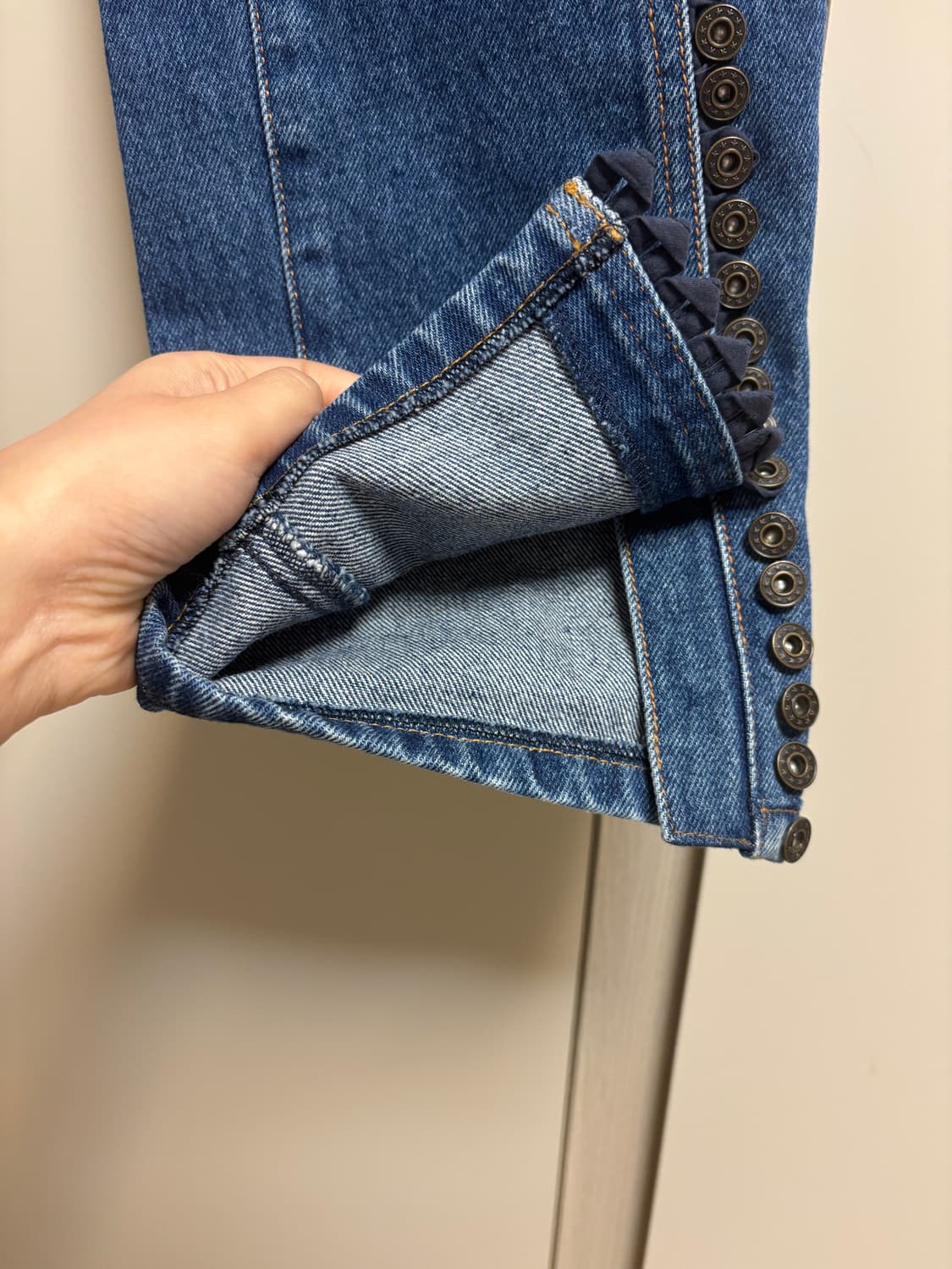 와이프로젝트 데님 팬츠(네이비, 25) 상품이미지4