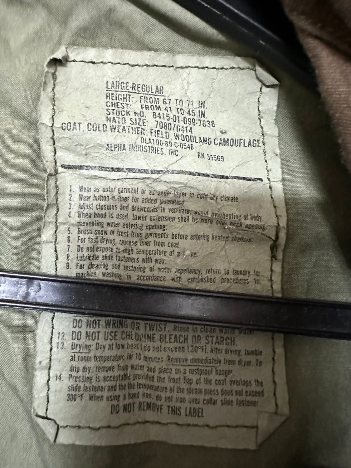 US ARMY M-65 필드자켓 상품이미지6