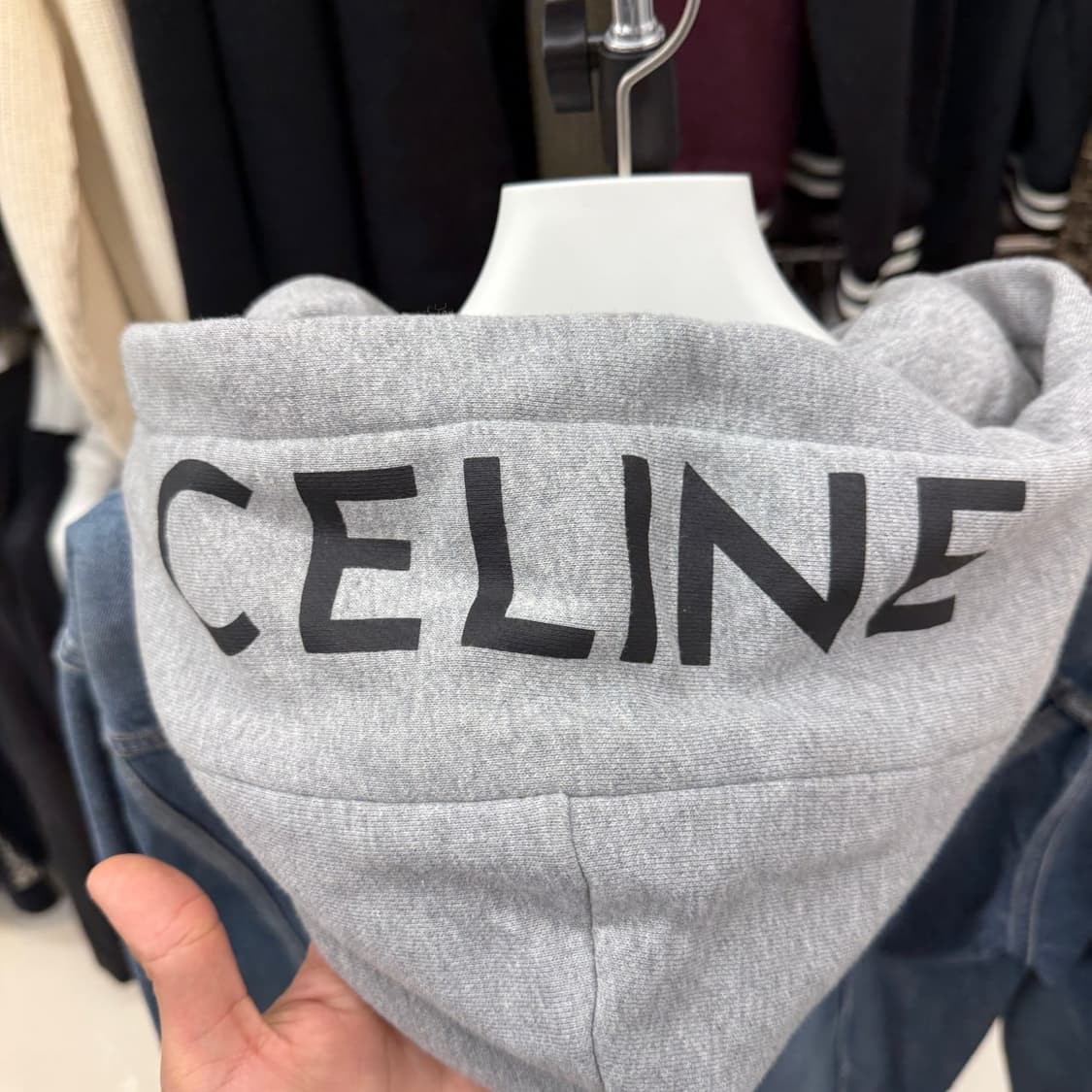 [리오브전포점] 셀린느 백로고 청 후드 데님 자켓 상품이미지2