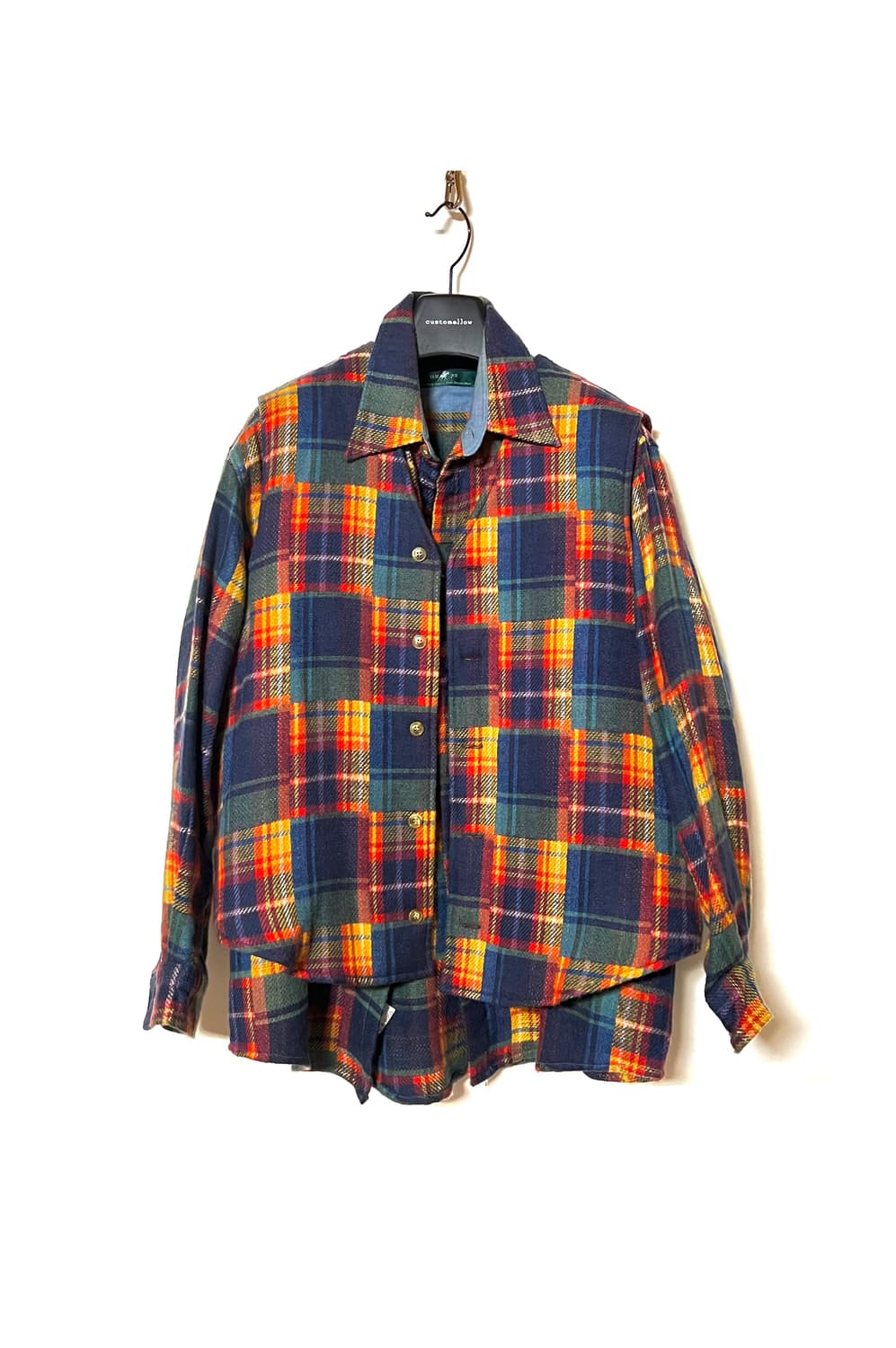 USPA 90's 빈티지 체크셔츠 자켓+ 퀼팅 베스트 조끼 95~100 상품이미지2