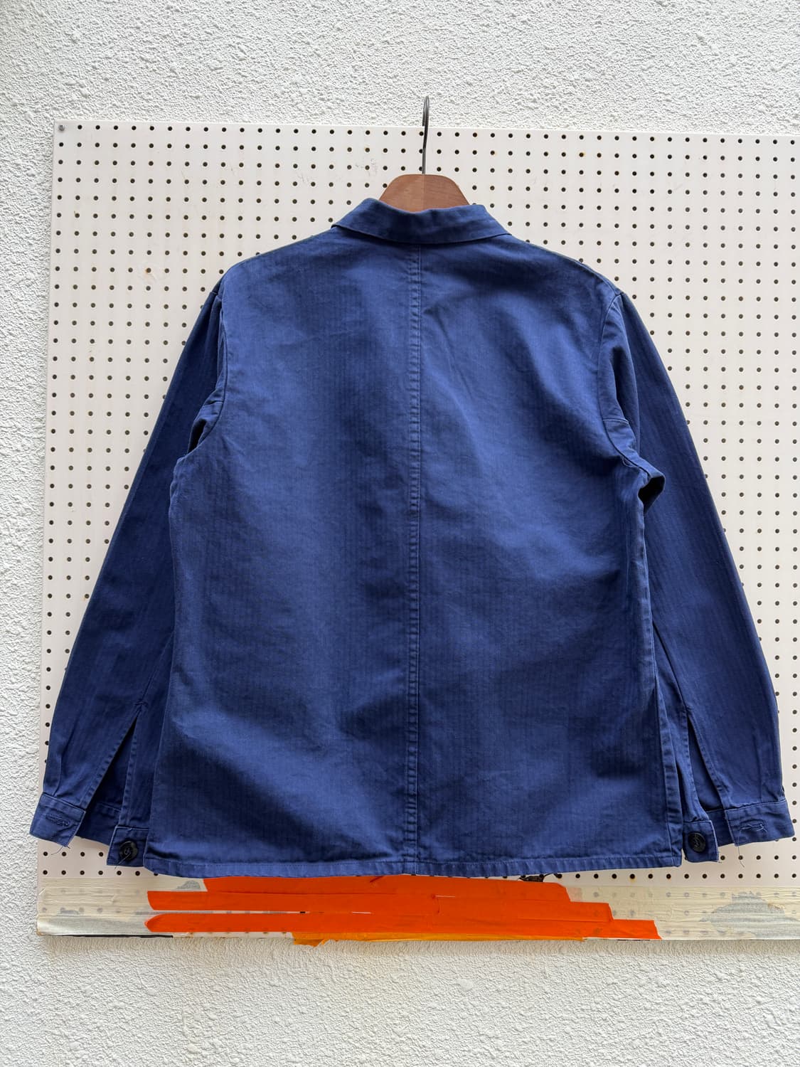 OLD VINTAGE PURPLE NAVY HBT 헤링본 프렌치워크자켓 상품이미지2