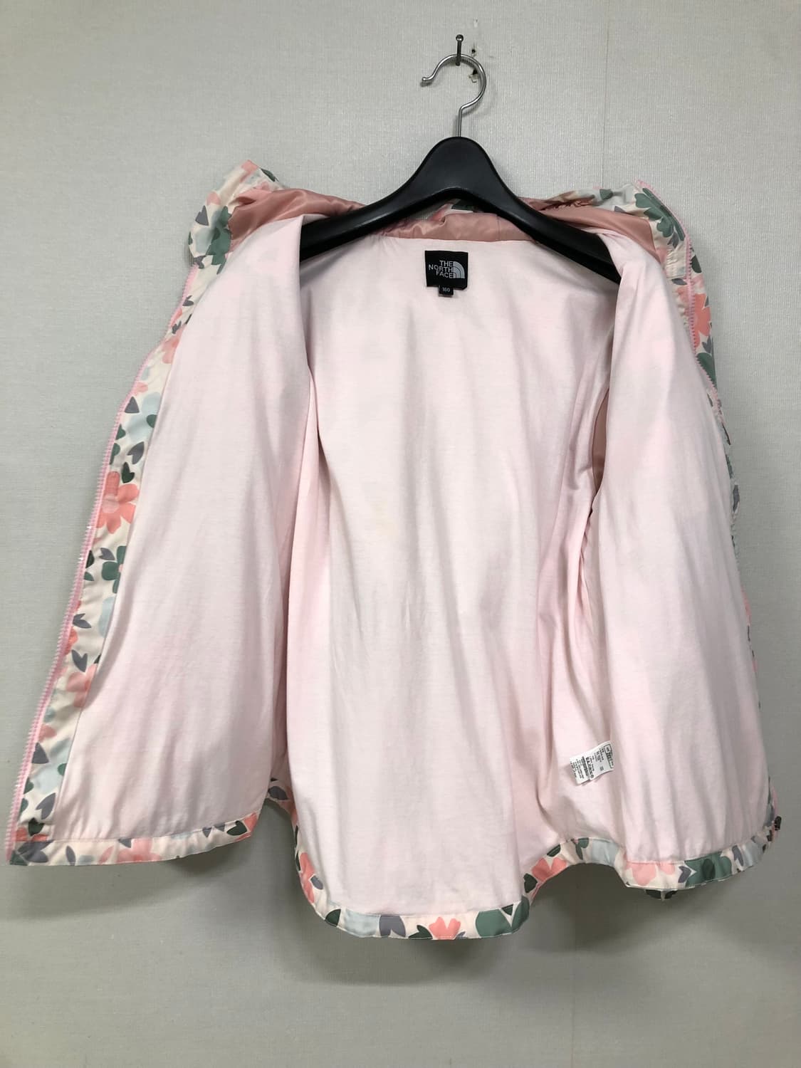 노스페이스 키즈 플라워 후드 바람막이 자켓 160 _ 연분홍 상품이미지8